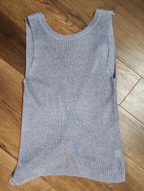 Be Cool Knit Lilac Open Back Tank Top